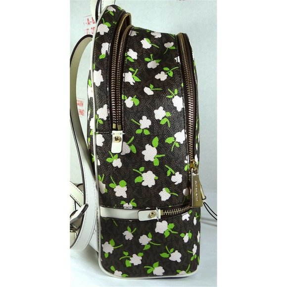 Michael Kors Rhea Zip Medium Leather MK Signature Backpack School Bag main image 8